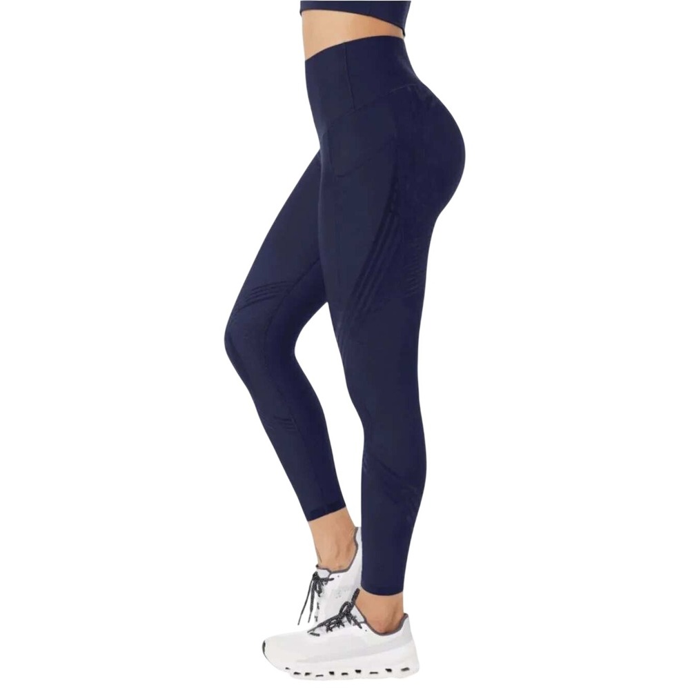 Fanka Body Sculpt Leggings Women S Navy Blue High Waisted Compression Athletic